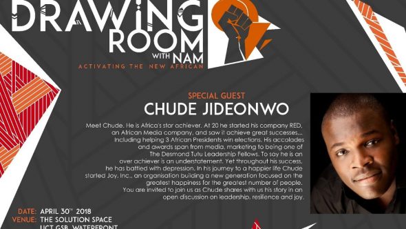 Chude Jideonwo to speak at The Drawing Room in Cape Town