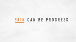 Pain and reflection can lead to progress